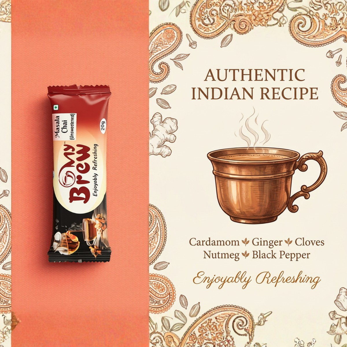My Brew Masala Chai ( Unsweetened ) Pack of 20
