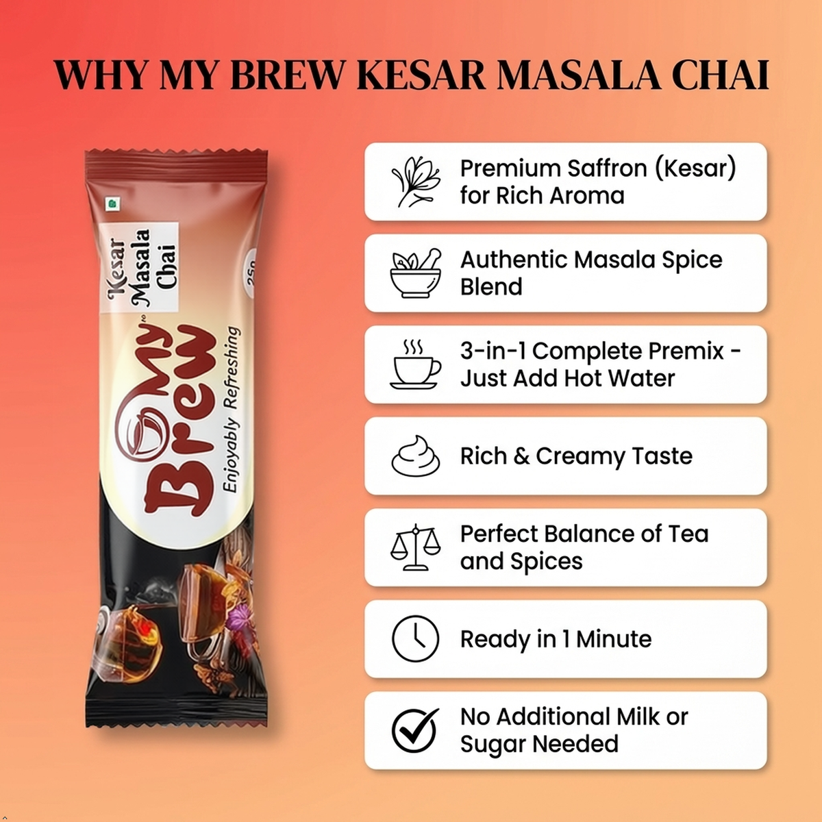 My Brew Kesar Masala Chai Pack of 5